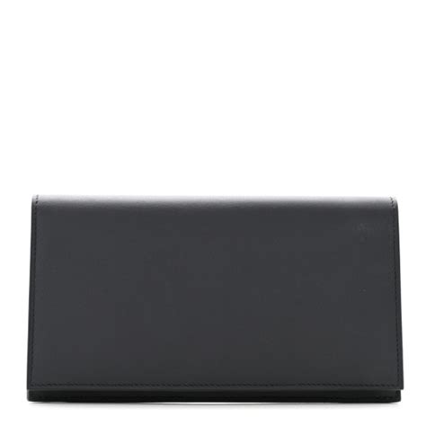 Hermes Swift Citizen Twill Long Wallet Bleu Indigo